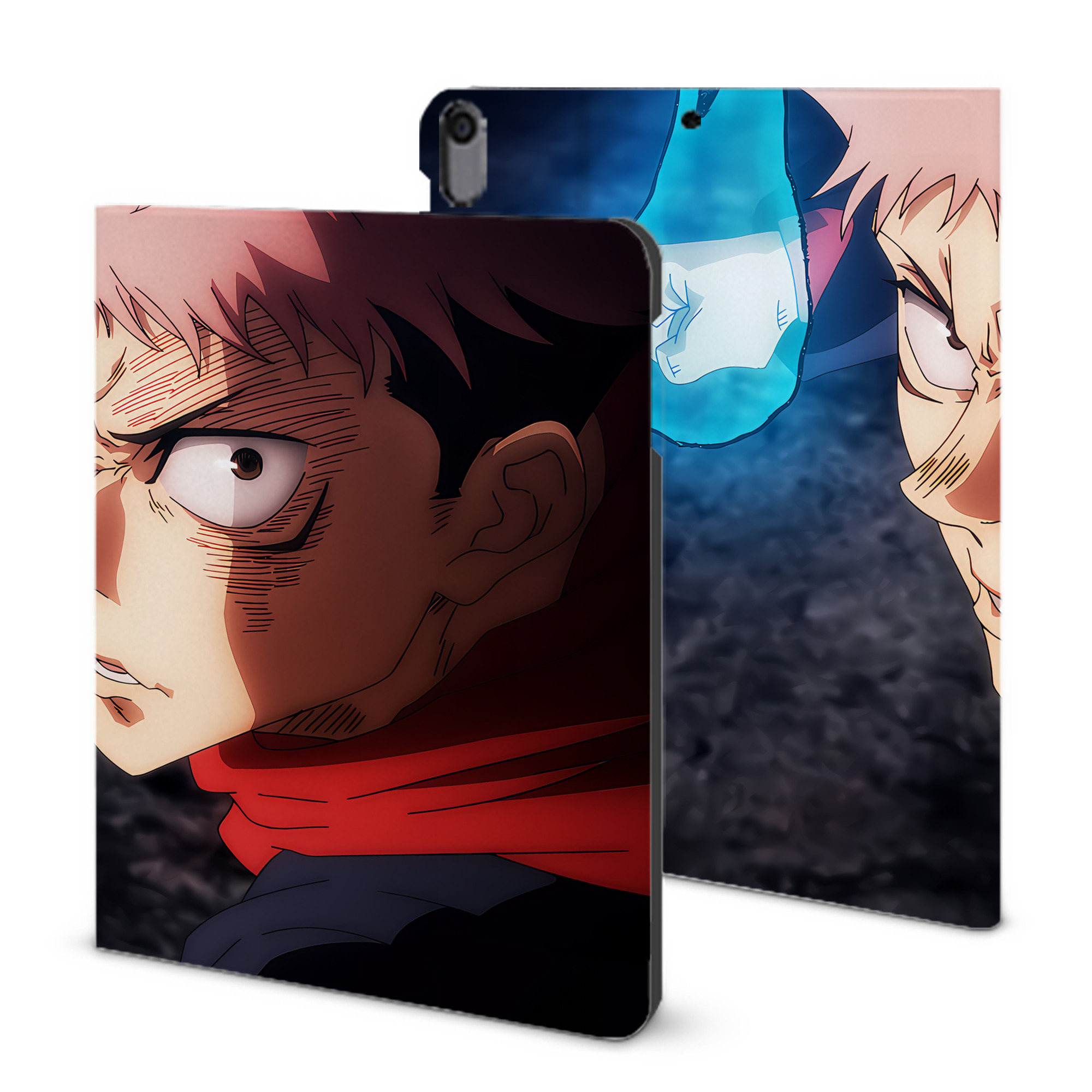 （画像用） 呪術廻戦 Jujutsu Kaisen IPad ケース ブック型 PUレザー TPU 耐衝撃 軽量 薄型 ペン収納なし 全面保護 IPad 各モデル対応